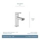 thumbnail image 2 of Grifo para lavabo de baño Moen Meena, cromado, monomando 84794, 2 of 8