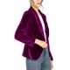 thumbnail image 4 of INSPIRE CHIC Blazer de Terciopelo para Mujer Color Sólido Cuello de Chal Una Botón Traje de Trabajo XS Violeta Púrpura, 4 of 6