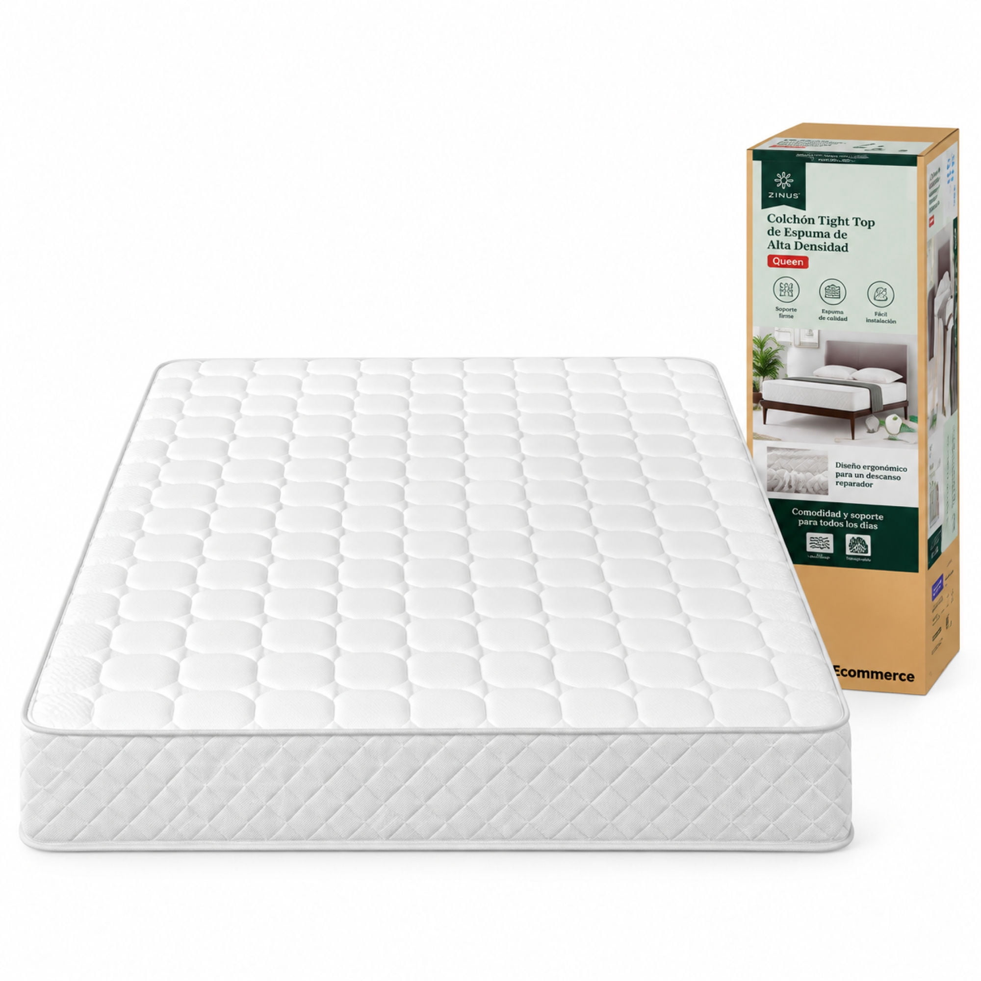 Colchón Zinus resortes pocket 2 Plazas 150x20x190cm