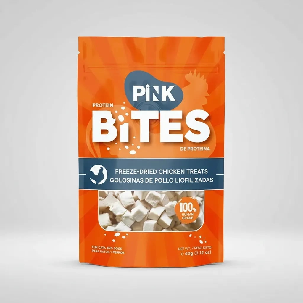 Bocaditos de Pollo para Gatos y Perros- Proteina Bites 60gr