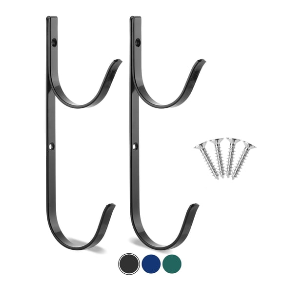 Colgador de postes de piscina UNCO 2 unidades negro aluminio