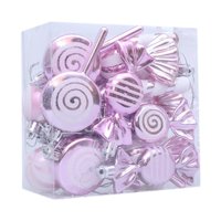 Magideal - 18 Piezas Bolas De Navidad Adornos Para Árbol Esferas Decorativas Y Colgantes Festivos Fabricados En Plástico Duradero Adecuado Para La Decoración De Rosa