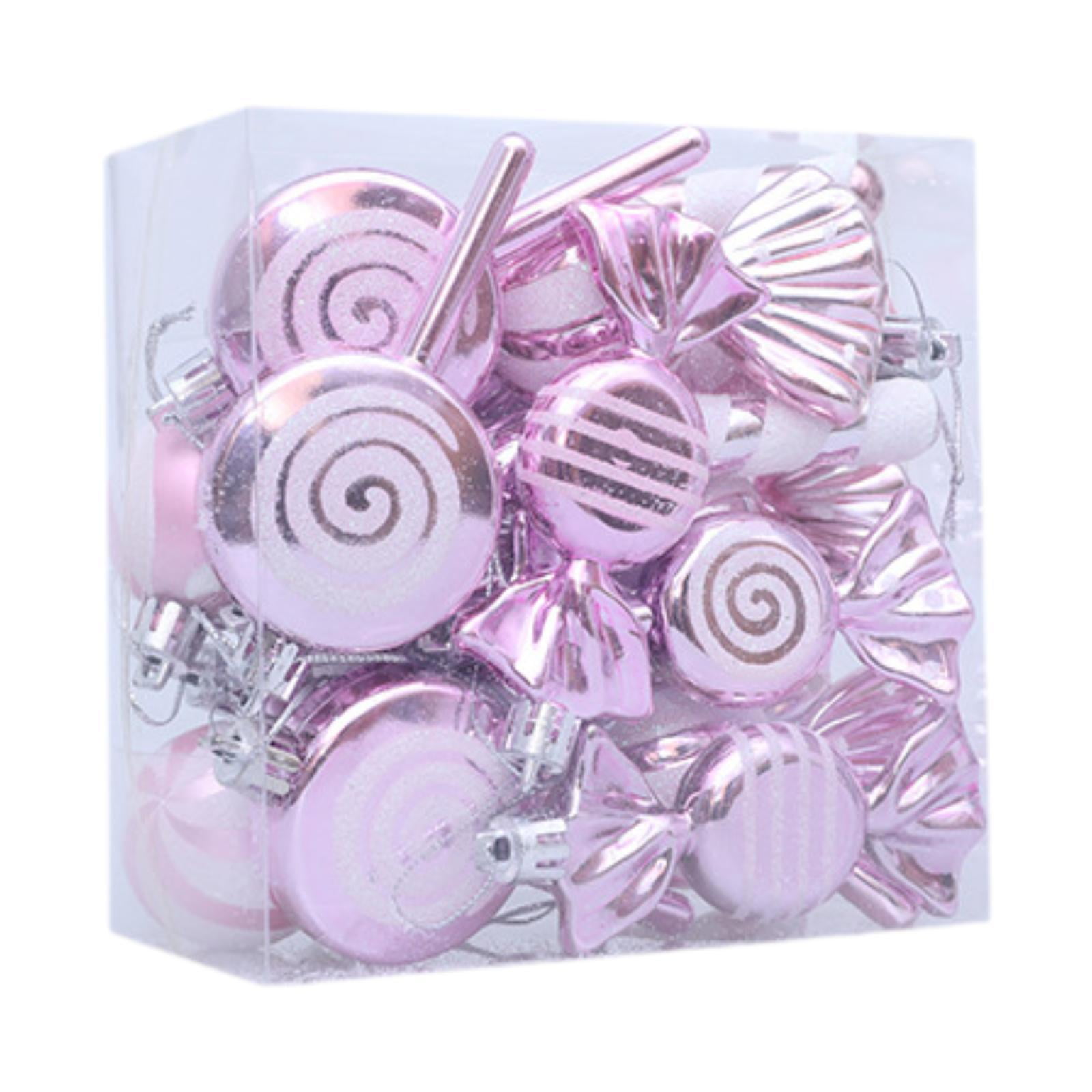 Magideal - 18 Piezas Bolas De Navidad Adornos Para Árbol Esferas Decorativas Y Colgantes Festivos Fabricados En Plástico Duradero Adecuado Para La Decoración De Rosa