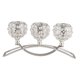 thumbnail image 2 of Portavelas De Cristal 3 Brazos Candelabro Mesa De Boda Ornamento Plata, 2 of 3