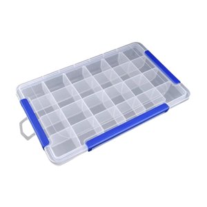 Bothyi - Caja Organizadora Transparente, Contenedor Portátil Multiusos Para Arte, Bricolaje, Tornillos, Cuentas, 24 Cuadrículas