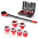 thumbnail image 1 of Roscatubos VEVOR 1/2"-2" NPT Kit de 6 matrices con trinquete, 1 of 9