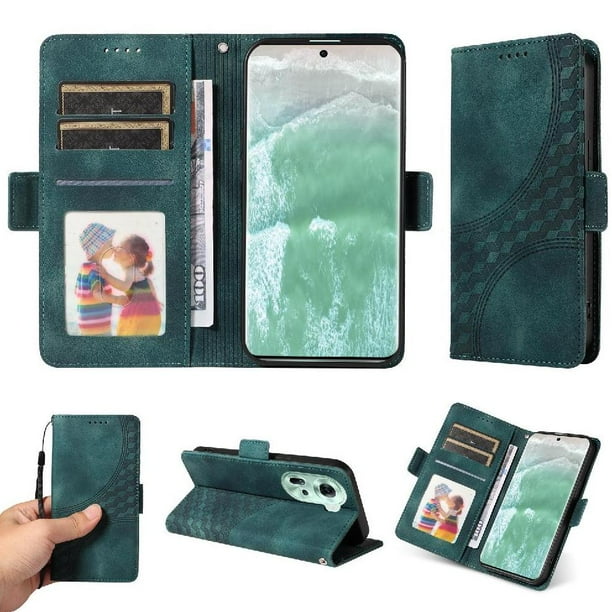 Carcasa FOXDOCK OPPO Reno 11 Pro 5G de cuero PU, diseño acolchado clásico, protección contra caídas y rayones