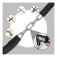thumbnail image 2 of Cadena de Seguridad y Candado para Moto Bicicleta 60 cm, 2 of 3