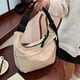 thumbnail image 3 of Bolso bandolera nylon color liso mujer 2026 moda ligero media luna correa ajustable ancha, 3 of 8