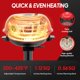 thumbnail image 2 of Parrilla eléctrica vertical ROVSUN de 1600 W, roja, con tapa, acero inoxidable 304, 2 of 8