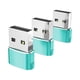 thumbnail image 1 of 3 Piezas Tipo C 3.1 A USB 2.0 Adaptador De Transmisión De Datos Para Auriculares Verde, 1 of 5