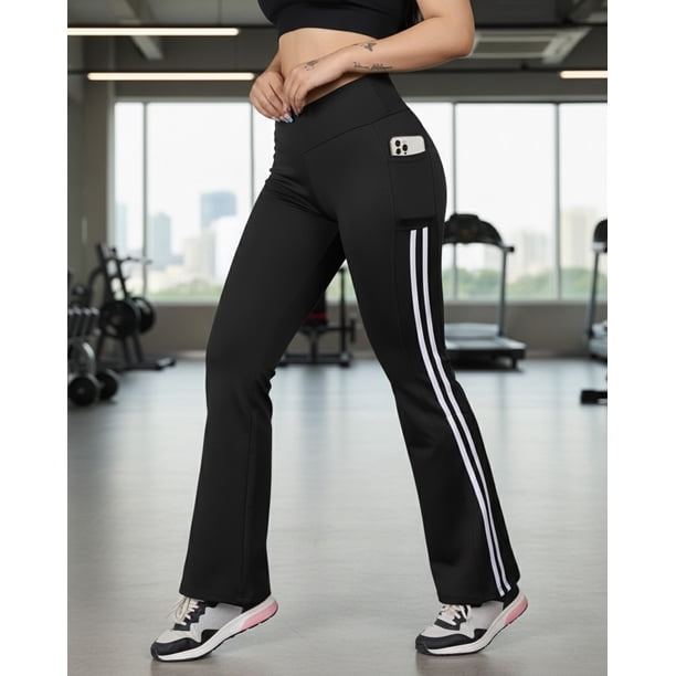 Calza Flare Mujer Tiro Alto con Bolsillos