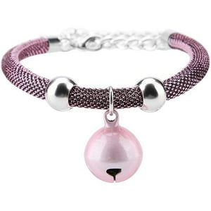Veat00L - Collar Ajustable Para Mascotas, Collar De Campana Para Gatitos Y Cachorros, Selección De Nylon De Alta Calidad, Campana Para Mascotas Con Cadena De Extensión