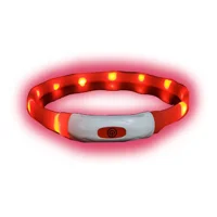 Center Web - Collar Led Para Perro Recargable 50 Cms Rojo