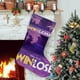 thumbnail image 1 of Ganar o Perder Tema: Calcetines de Navidad, fino lino blanco para colgar en escaleras y chimenea, decoración navideña para el hogar, regalo de Navidad.54cm×38cm, 1 of 5