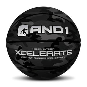 And1 - Balón De Baloncesto De Goma Premium Xcelerate Camuflaje Negro Talla 7