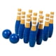 thumbnail image 2 of Juego de bolos de madera de 10 Uds., juguete de bolos para niños con 10 pines y 2 bolas, juego de bolos para césped, Mini bolos para patio interior y, 2 of 5