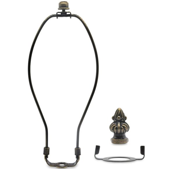 Kit de Arpa para Pantalla de Lámpara QVQCWD 25 cm Bronce con Remate