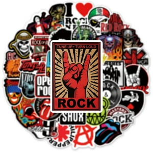 Estoykuku - Set Stickers Calcomonias Rock And Roll Bandas Musicales