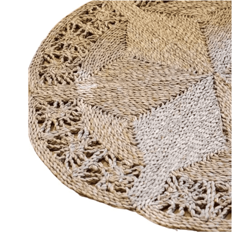 Genérico - Alfombra Natural Maite 150Cm Marrón Diseño Tela