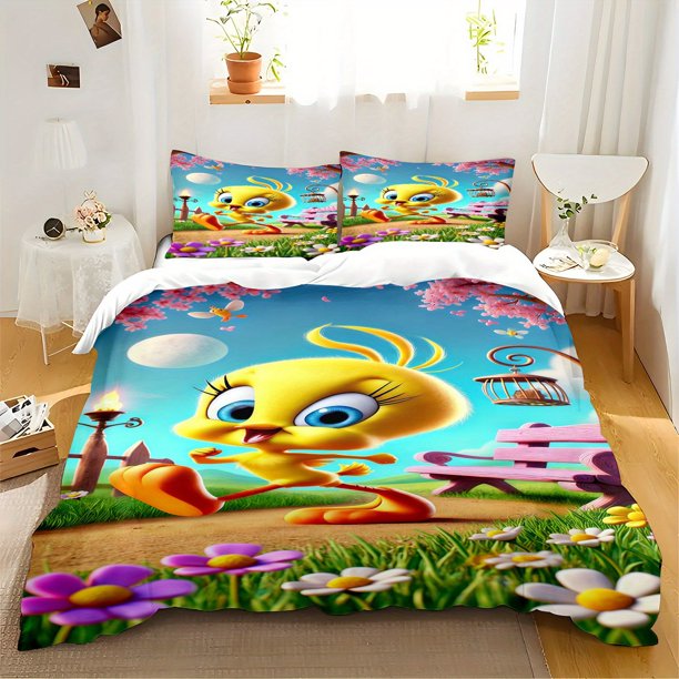 3pcs Bedding setbedding cushion cover TweetyBird Bedding set lightweight