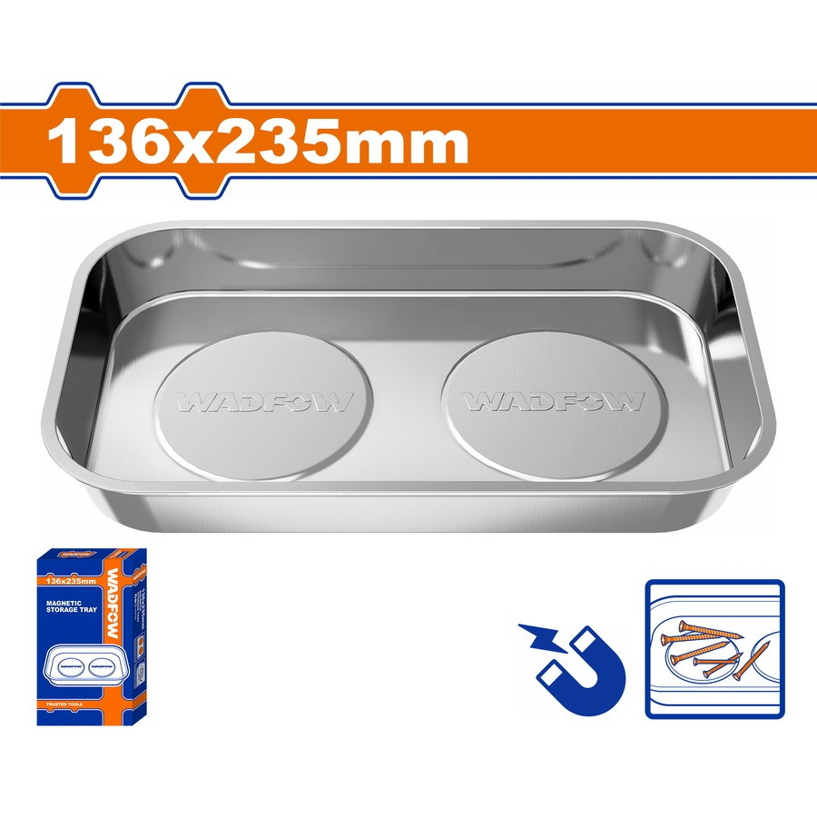 Bandeja Magnetica Rectangular 136X235 Mm Wadfow Wmc6002