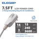 thumbnail image 2 of Cable de alimentación ELEGRP L22615 240 V 15 A 3600 W 14 AWG UL 7.5 pies, 2 of 7