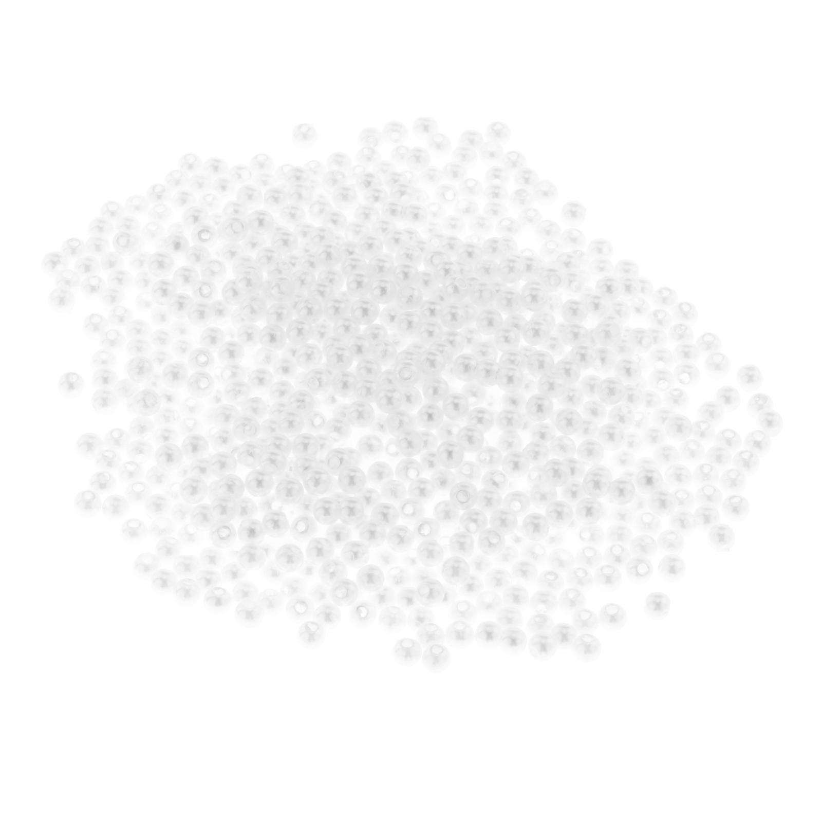 Magideal - De De Imitación Espaciadoras De Para Pulseras Suministros Para La Fabricación De Joyas , Blanco 4Mm 1000Pcs