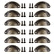 thumbnail image 1 of 12x Tiradores De Taza Gabinete Cómoda Shell Tirador Tiradores De Cajón Perillas Bronce Verde, 1 of 3