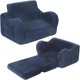 thumbnail image 1 of Sillas Para Niños Sofá Sherpa Suave 2 En 1 Para Niños Pequeños Azul Oscuro, 1 of 6