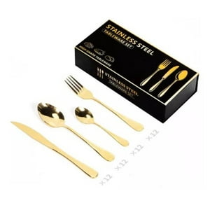 Citotools - Set 48 Piezas Cubiertos Cuchillería Acero Inoxidable