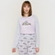 thumbnail image 3 of Pijama Mujer Pantalón Mujer Flare Lavanda/Gris Corona, 3 of 5