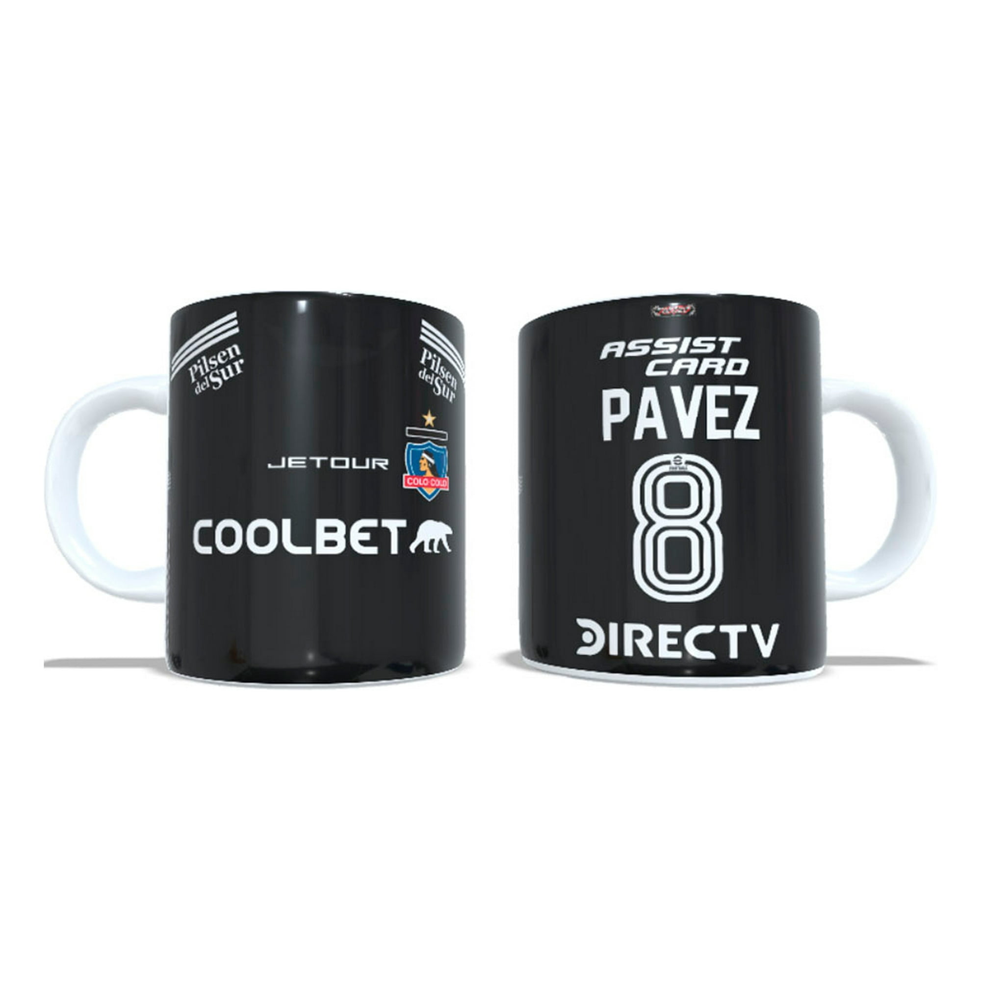Arumistorechile - Tazon Taza + Porta Vaso Colocolo 2024 Negra - Esteban Pavez