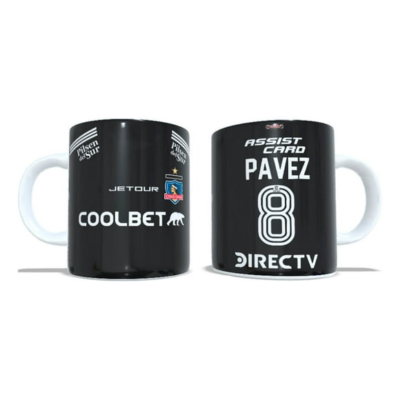 Tazon Taza + Porta Vaso Colocolo 2024 Negra Esteban Pavez