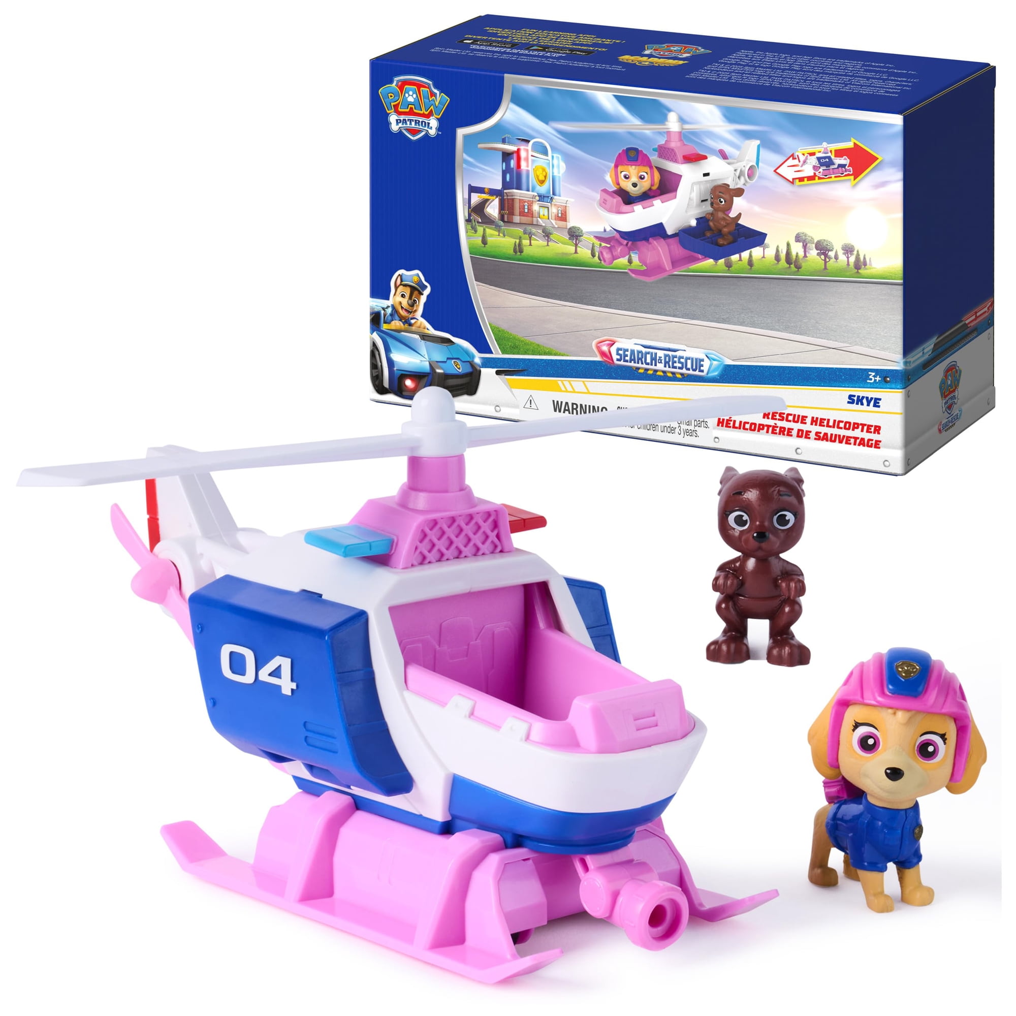 Helicóptero De Rescate Paw Patrol Skye Con 2 Figuras Para Niños Y Más De 3 Años