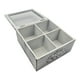 thumbnail image 2 of Caja De Te Porta Te Caja Para El Te Gris 4 Divisiones, 2 of 8