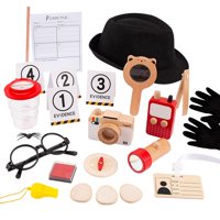 Magideal - Disfraz De Detective De Simulación, Accesorios De Juguete Educativo, Juguete De Vástago Para Niños, Brújula, Guante De Huellas Dactilares 6