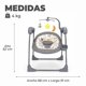 thumbnail image 4 of Silla Mecedora Bebe Columpio Electrica Bluetooth Reclinable Gris, 4 of 7