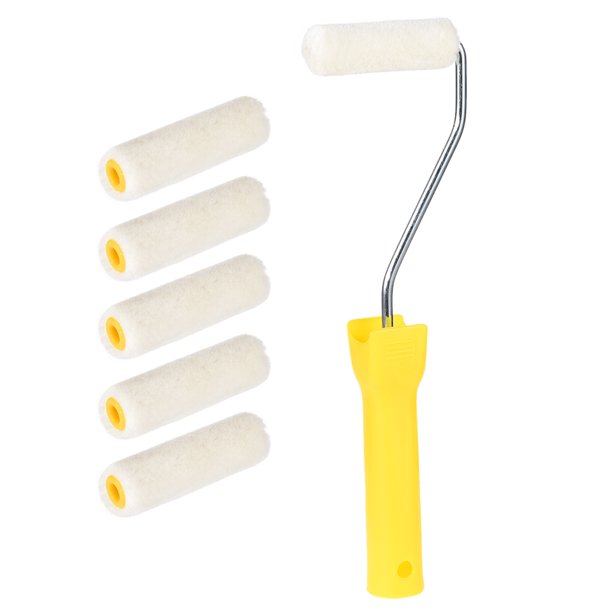 Uxcell Rodillo de Pintura de 3 Pulgadas / 74 mm Rodillo de Lana con Mango de Plástico Paquete de 6