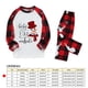 thumbnail image 5 of Pijamas navideños para la familia, conjuntos de pijamas a juego, top con estampado navideño y pantalones a cuadros, conjunto de pijama, ropa de dormir de manga larga, 5 of 5