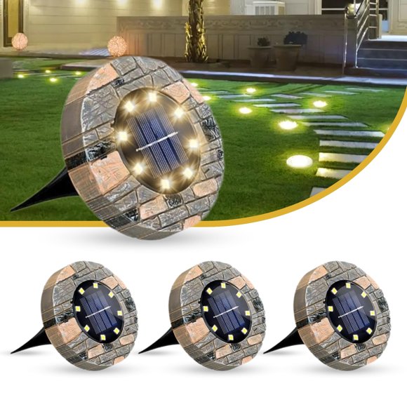 Luces solares de suelo Goodscious LED impermeables (paquete de 4)