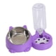 thumbnail image 3 of Juego de Agua para Gatos con Función 2 en 1 de Comida Húmeda Y Seca, Tazón de Comida de Acero Inoxidable, Dispensador de Agua Automático, Diseño Incli Violeta, 3 of 5