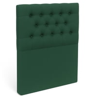 Ethan Desing - Respaldo De Cama 1 Plazas Verde Botella Capitone