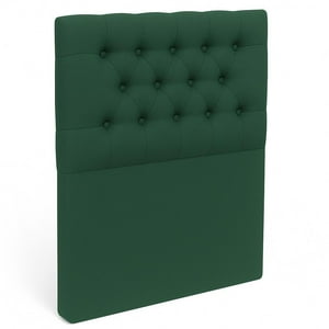 Ethan Desing - Respaldo De Cama 1 Plazas Verde Botella Capitone