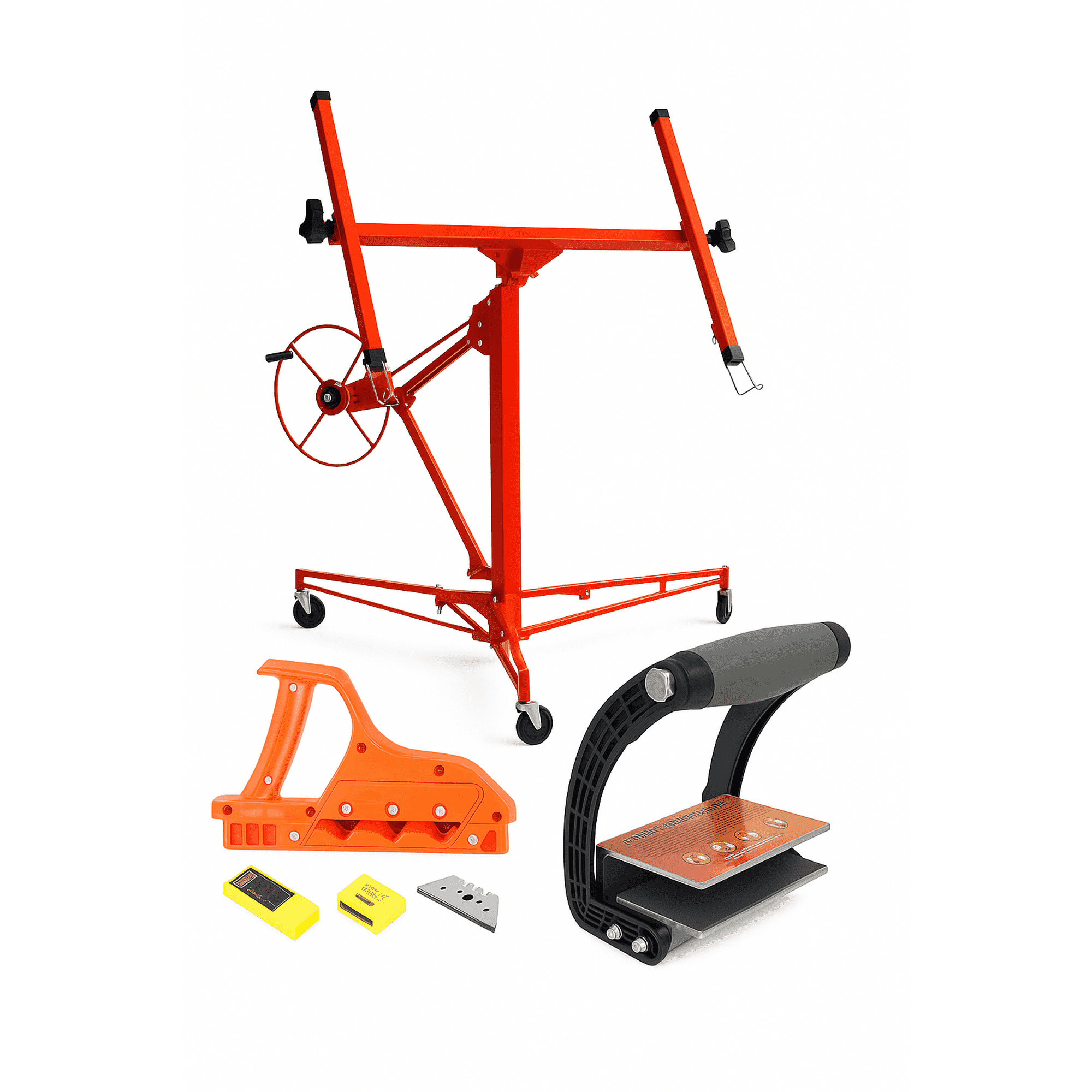 Genérico - Elevador De Placas H 3,2m + Hrta. Porta Placa + Cortador De Yeso Bryo