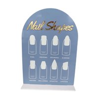 Magideal - Soporte De Exhibición Para Decoración De Uñas, Tablero De Práctica Portátil Para Diseño De Arte De Uñas, Tablero De Exhibición De Esmalte, Exhibición Azul