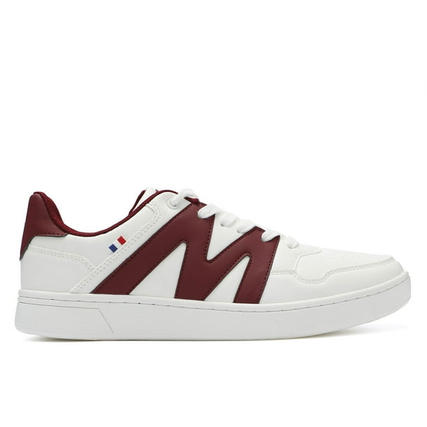 Zapatilla Urbana Hombre Blanco Y Burdeo Michelin Ps22
