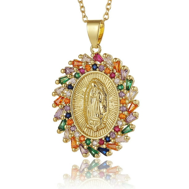 Gorgeous Women's Copper Virgin Mary Pendant Necklace - Perfect Holiday Gift for Believers!