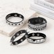 thumbnail image 3 of Set de 4 pulseras punk de cuero sintético con tachas, 3 of 3