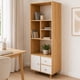 thumbnail image 2 of Estante Librero Nórdico 50x30x150 cm 2 Cajones 1 Puerta MDF 12 mm Blanco Madera, 2 of 6
